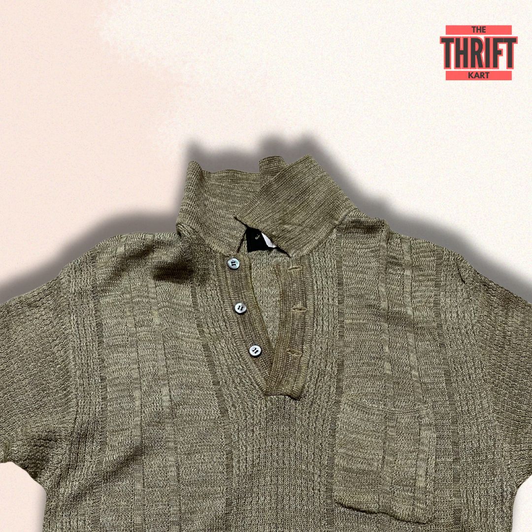 Deluxe Slim Fit Knitted Polo Tee | Made In Japan