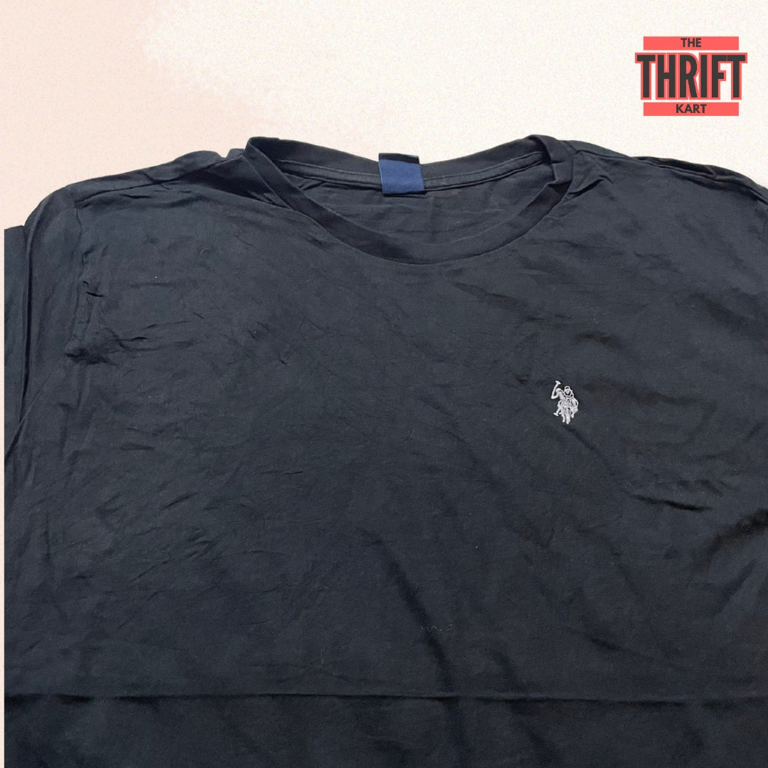 US Polo Assn. Casual Black Tee | Made in USA