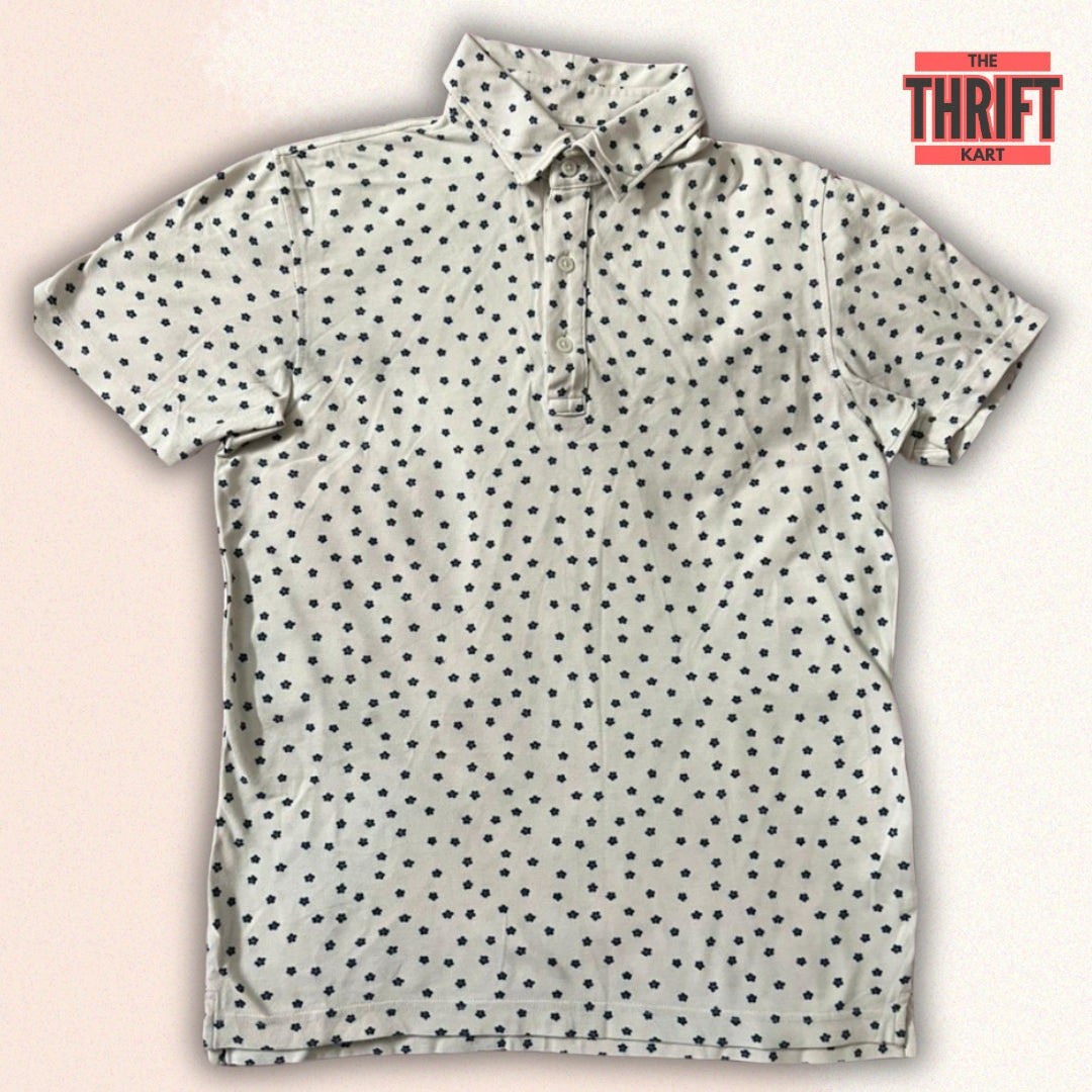 UNIQLO Polka Dotted White Shirt | Made in Japan