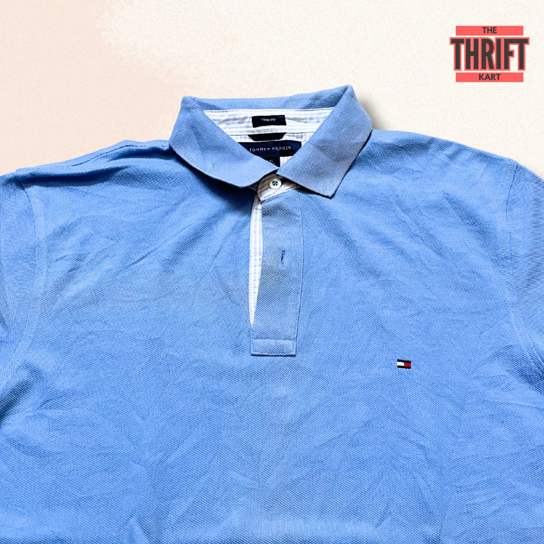 Tommy Hilfiger Sea Blue Polo | Made in Italy