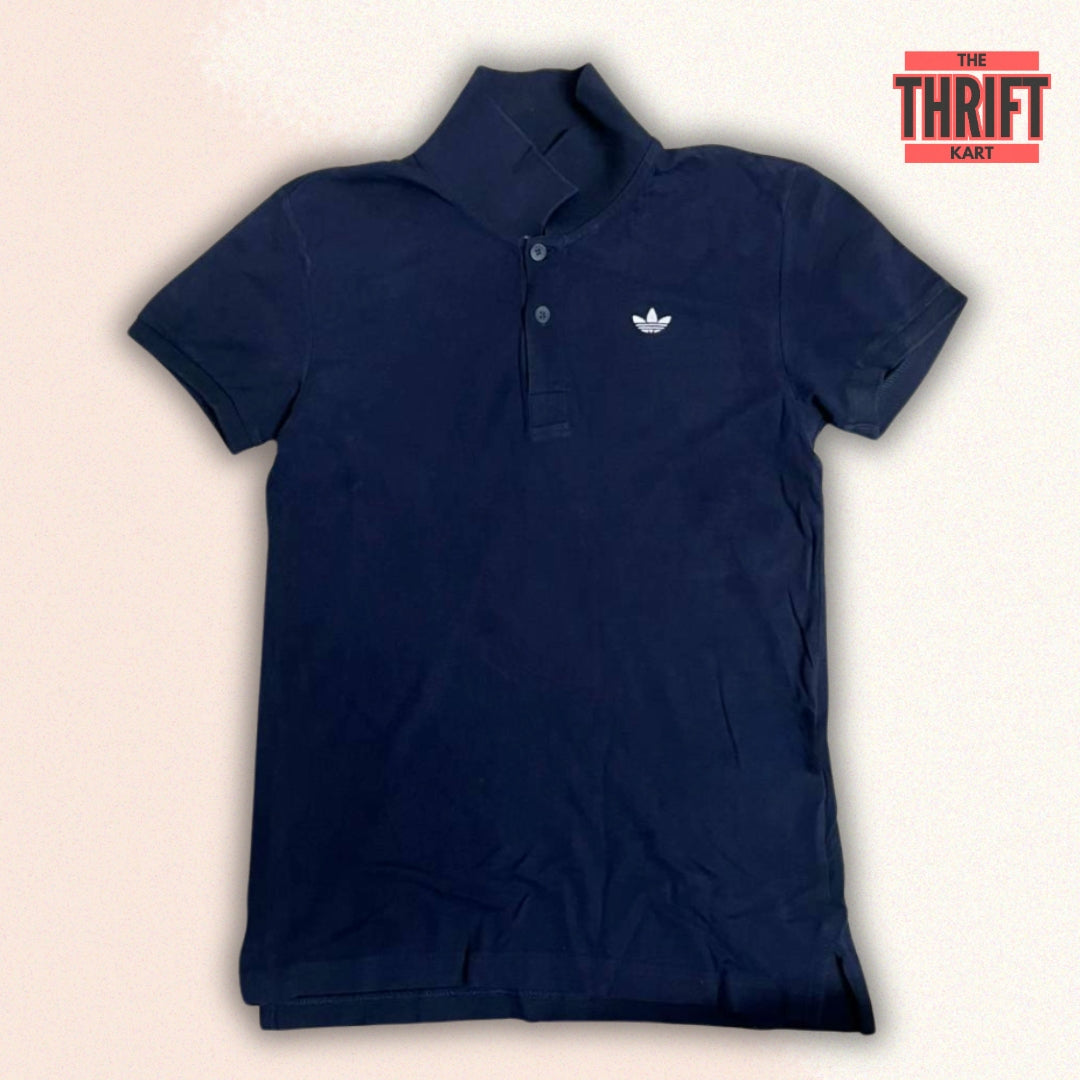 Adidas Collar Navy Blue Shirt | Made in Germany