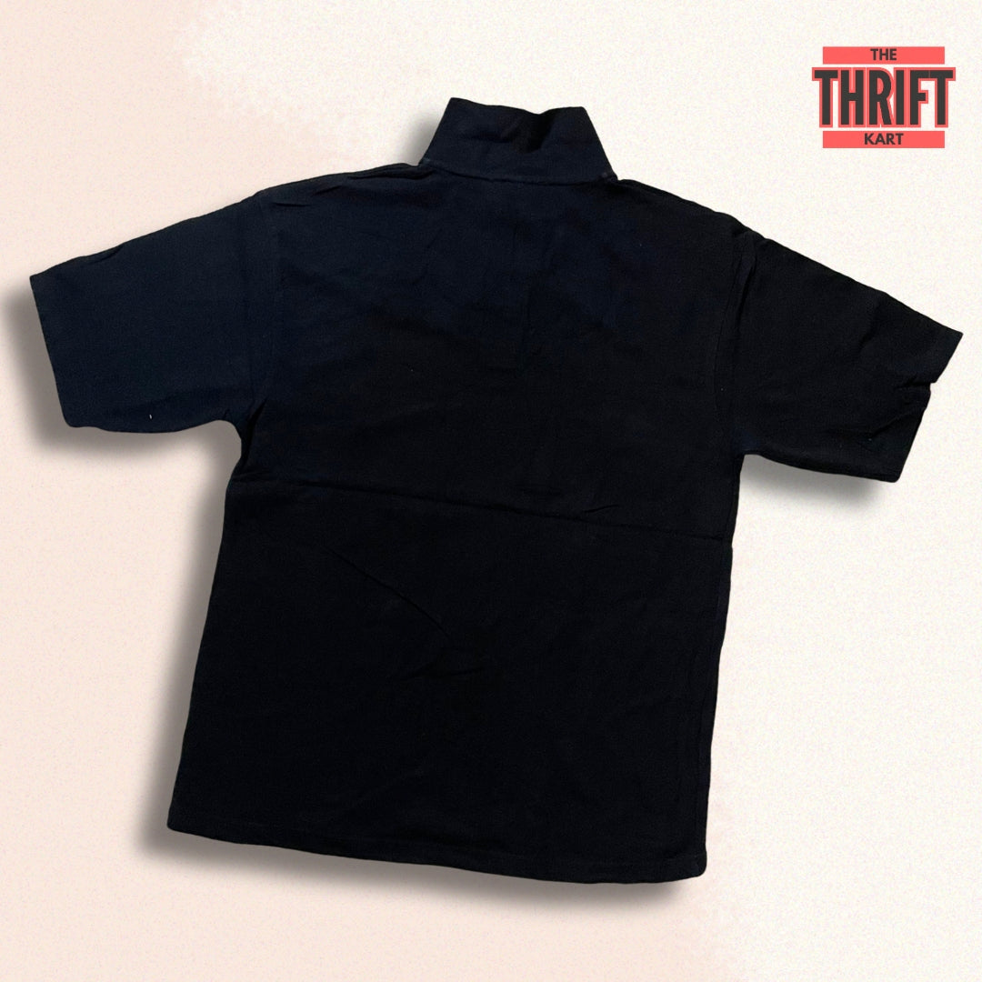 The Thrift Kart Oversized Black Polo | Made in China