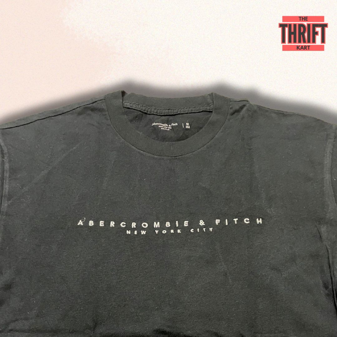 Abercrombie & Fitch Black Oversized Tee | Made In Vietnam