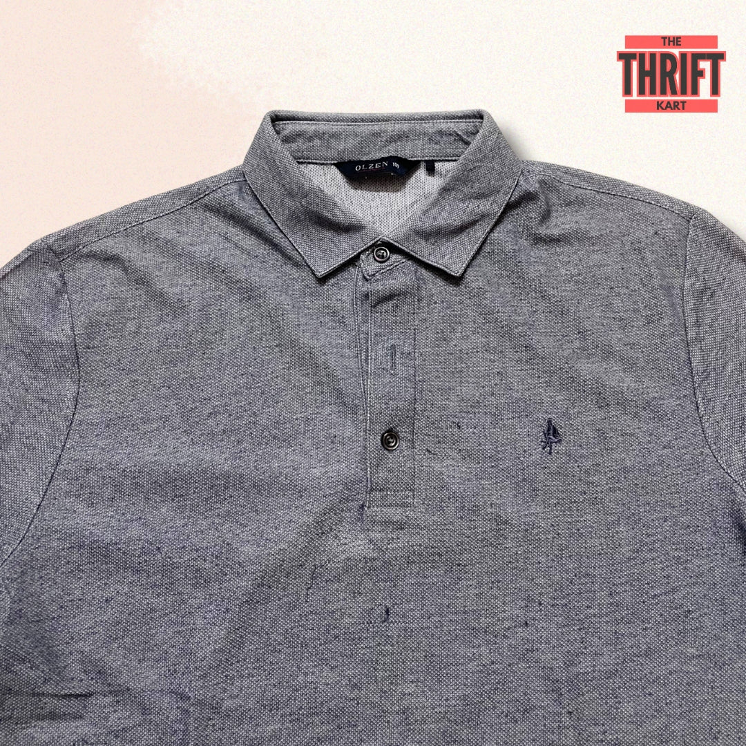 Olzen Grey Soft Touch Polo | Made in Korea