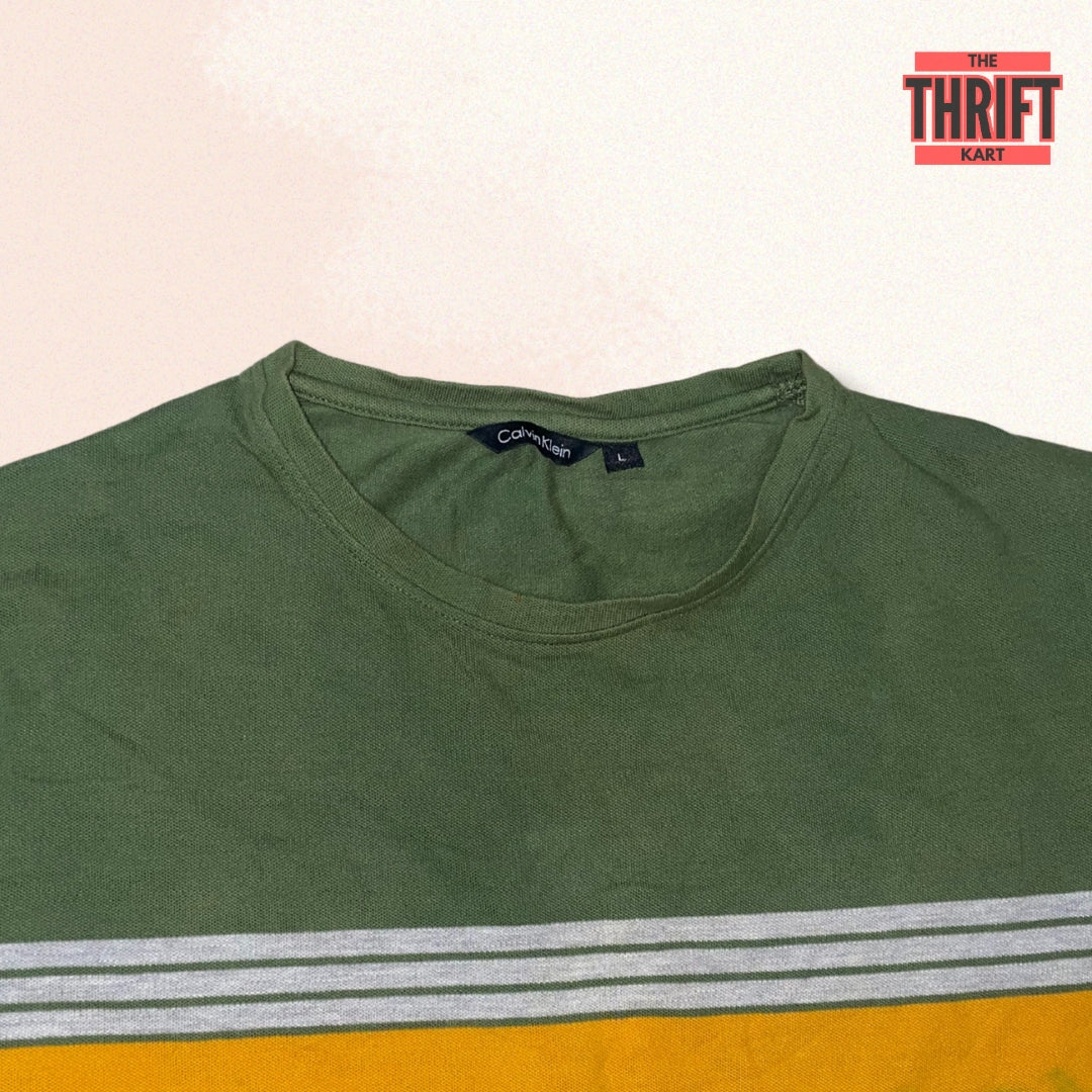 Calvin Klein Striped Chic T-Shirt | Made in USA