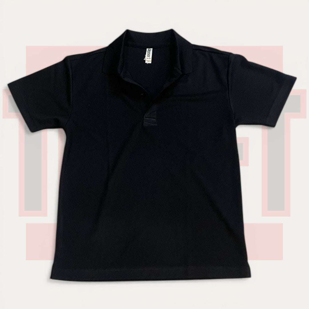 Glimmer Textured Black Polo | Made in USA