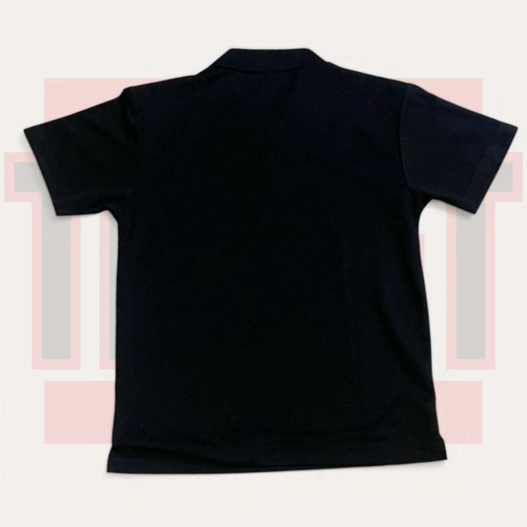 Glimmer Textured Black Polo | Made in USA