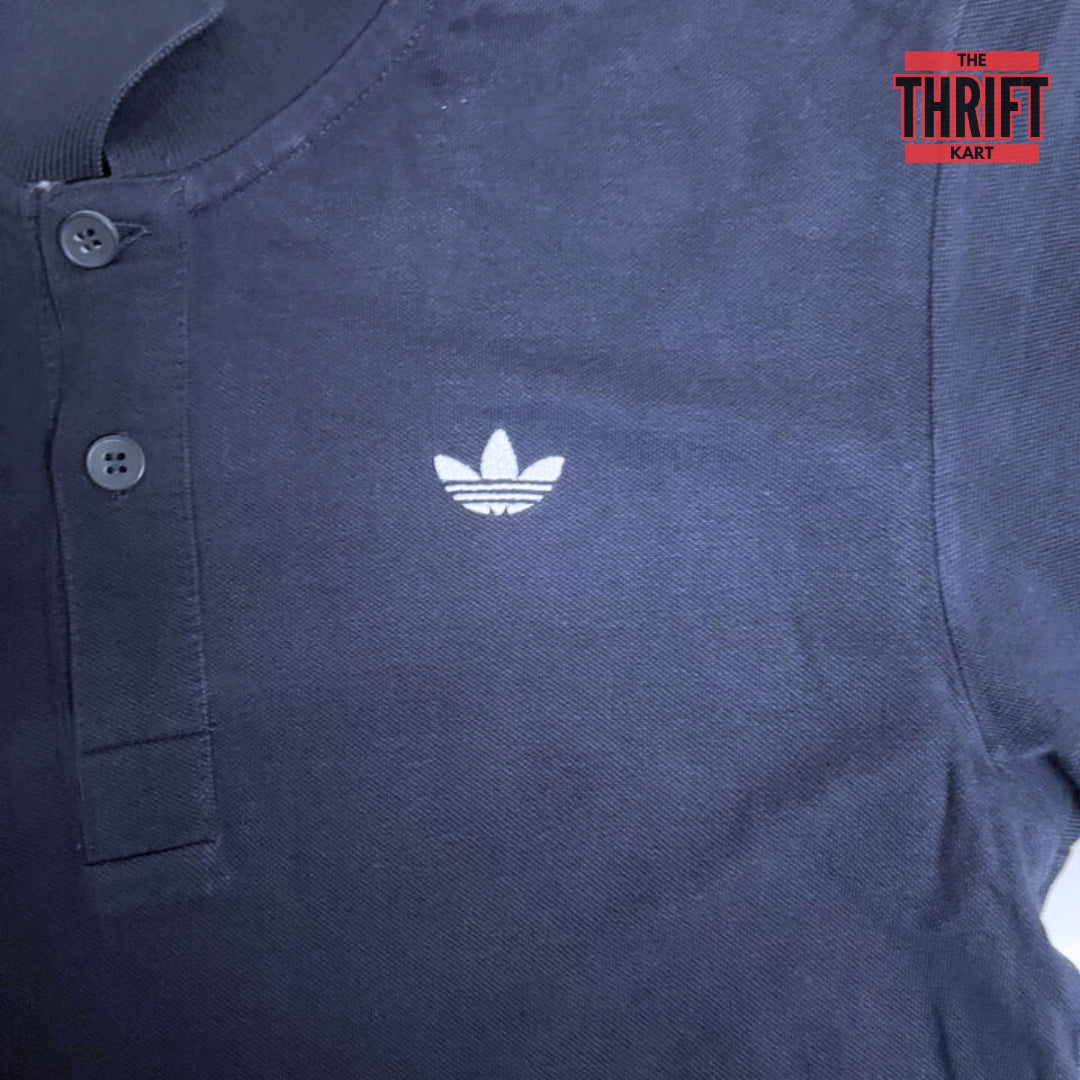 Adidas Collar Navy Blue Shirt | Made in Germany