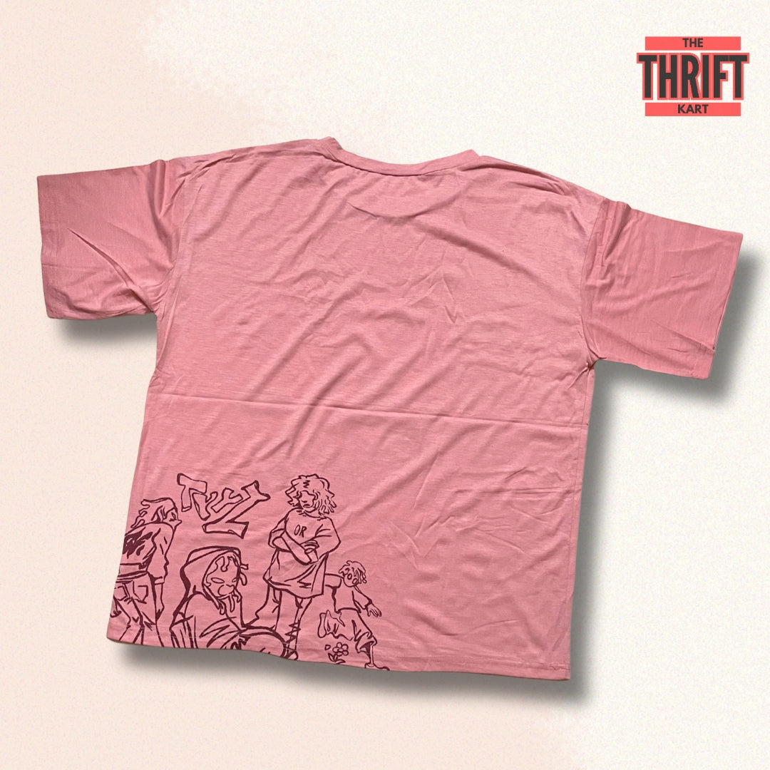 The Thrift Kart Doodle Oversized Tee | Made in China