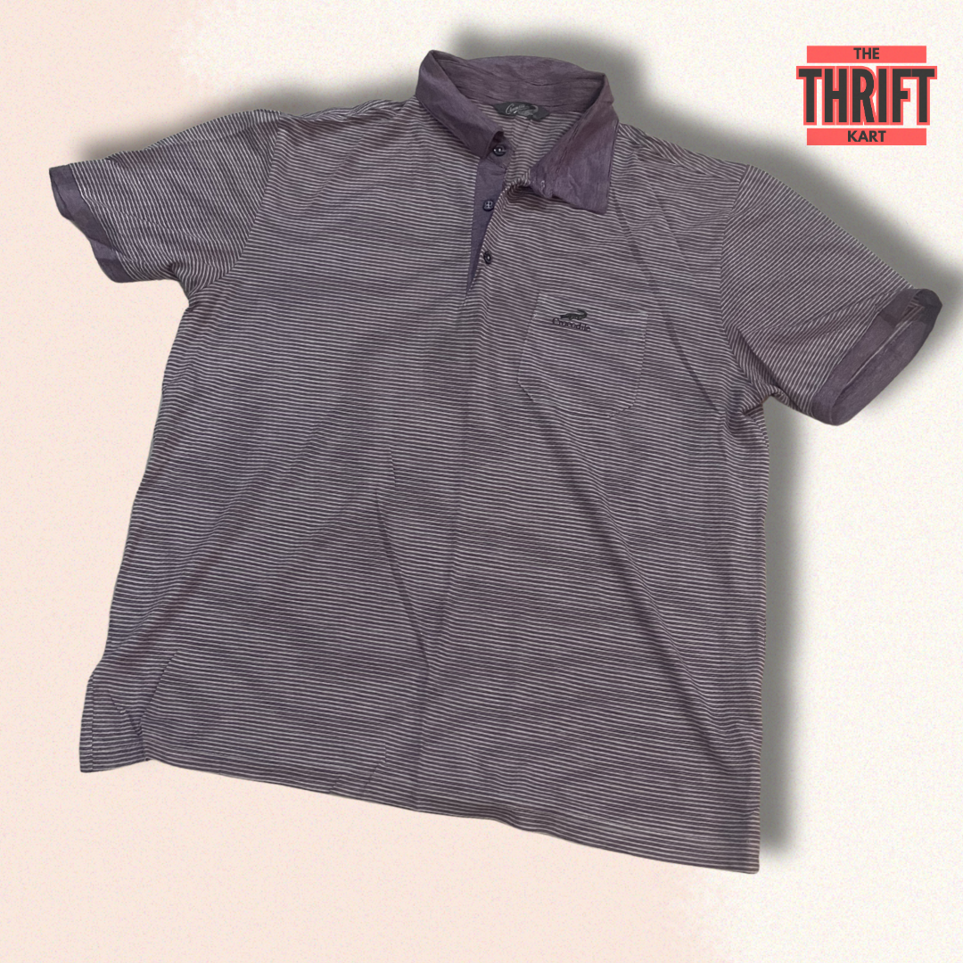 Corocodile Stripped Office Polo | Made in Korea