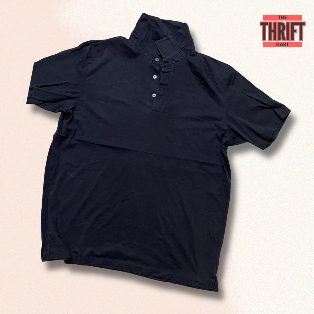 UNIQLO Solid Dark Formal Polo | Made in China