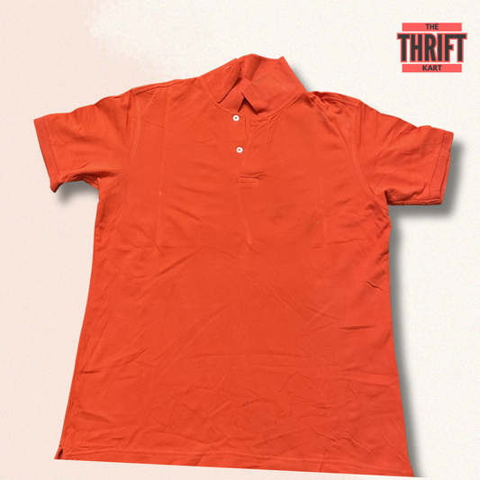 UNIQLO Bright Red Solid Polo | Made in Japan