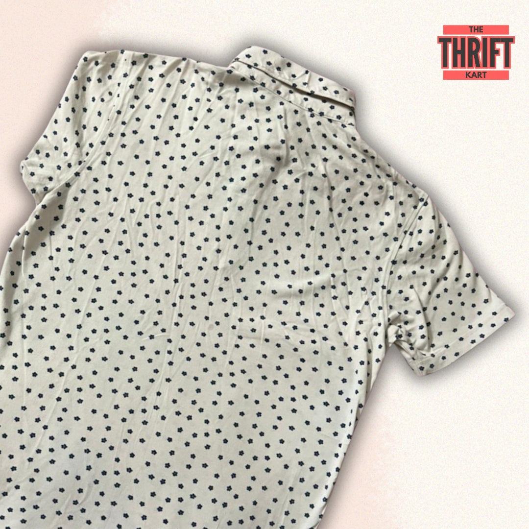 UNIQLO Polka Dotted White Shirt | Made in Japan