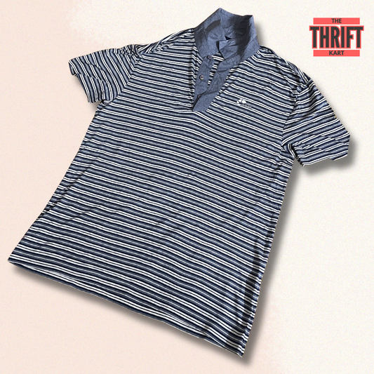 Nepa Stripped Dual Tone Polo | Made in Korea