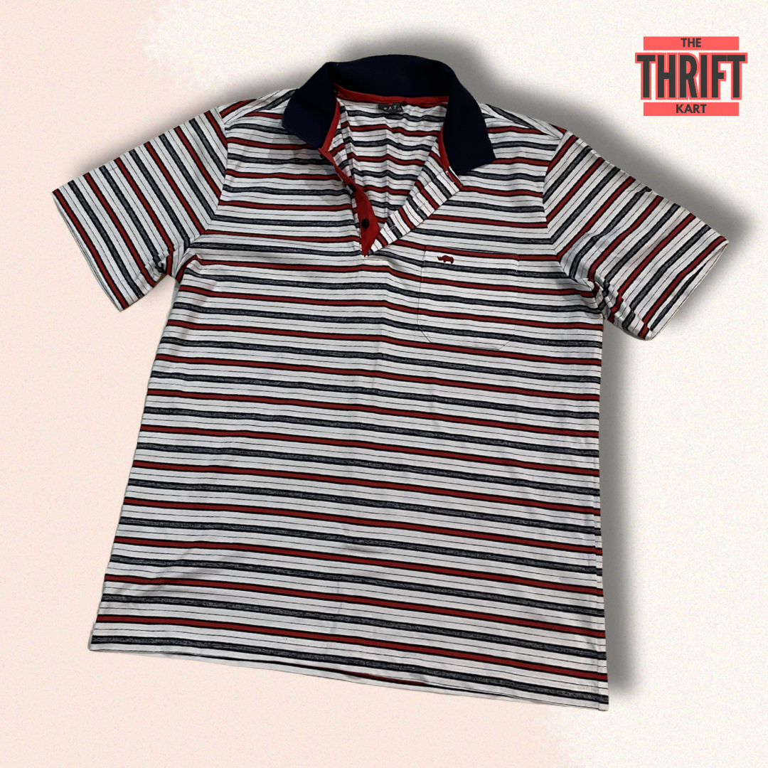 Pat Stripped Formal Polo | Made in Korea