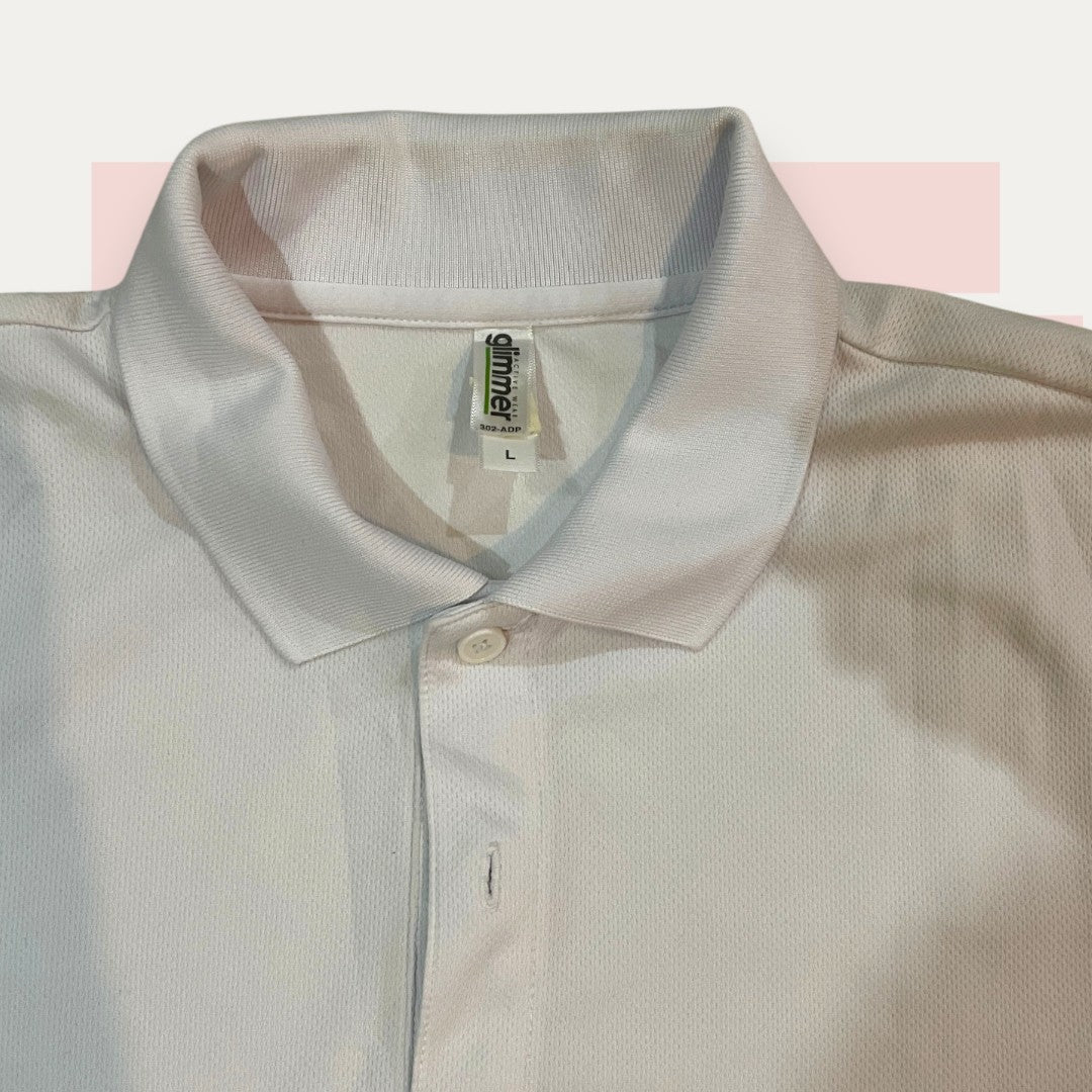 Glimmer Holo White Polo | Made in Germany