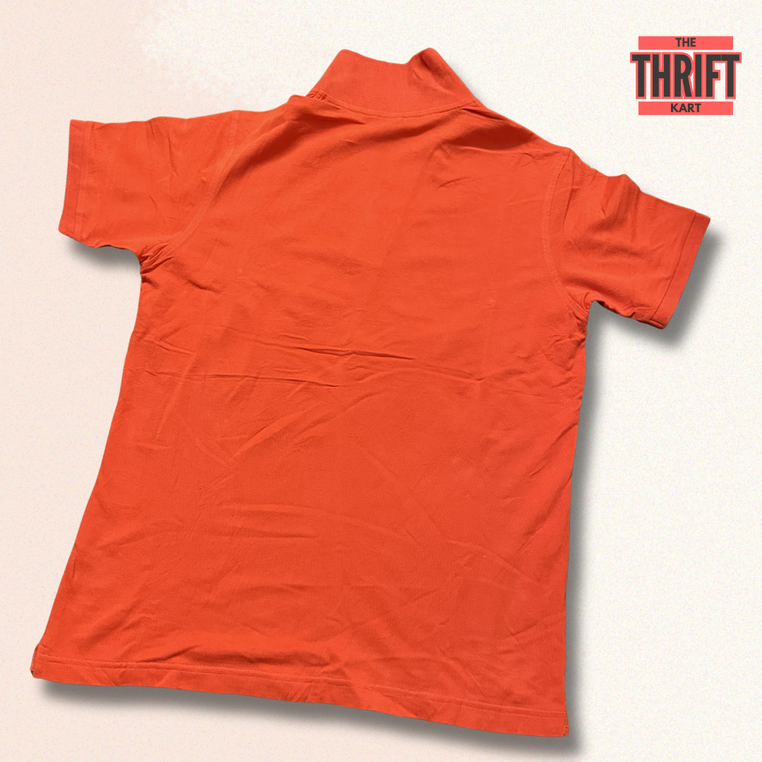 UNIQLO Bright Red Solid Polo | Made in Japan