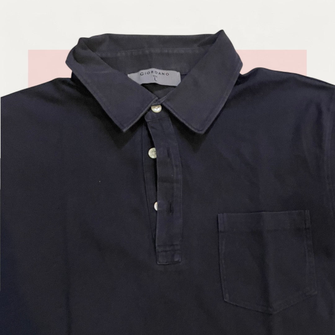 Giordano G Down Black Polo | Made in USA