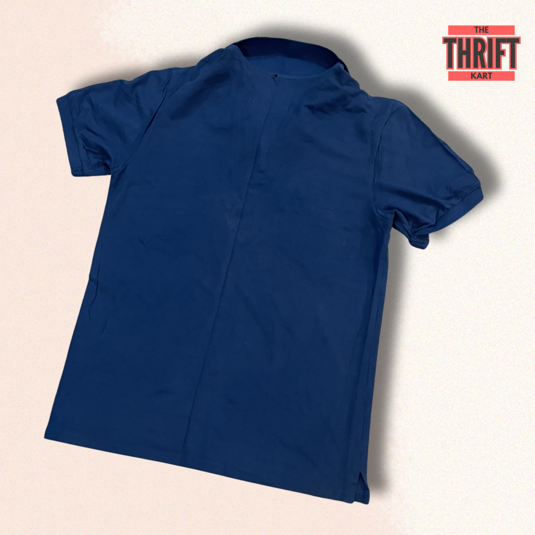 Hazzy's Golf Polo Navy Houndstooth Collar | Made in Korea