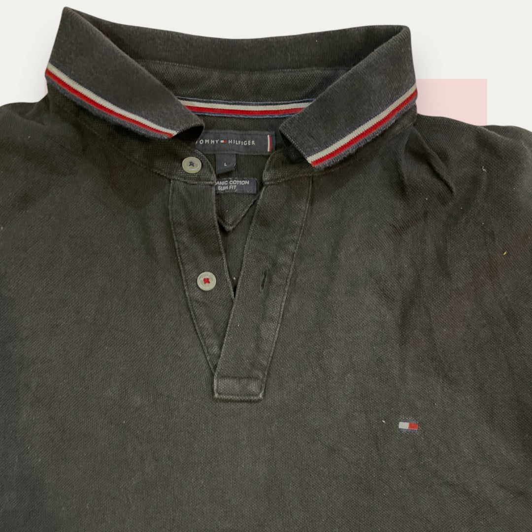 Tommy Hilfiger Gentleman Black Polo | Made in Italy