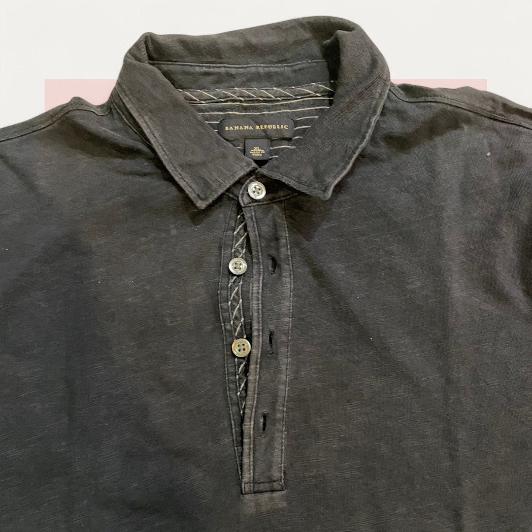 Banana Republic Black Czech Polo | Made in UK
