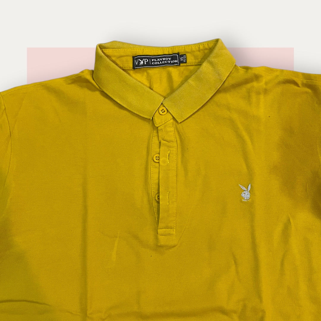 Playboy Collection Mustard Polo | Made in USA