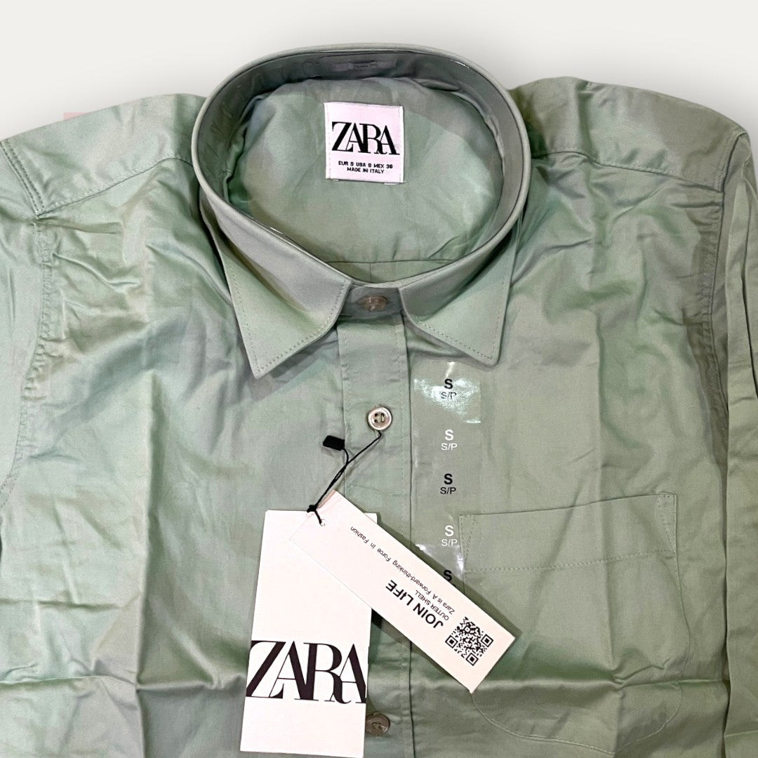 Zara Solid Chic Shirt | Made in Italy