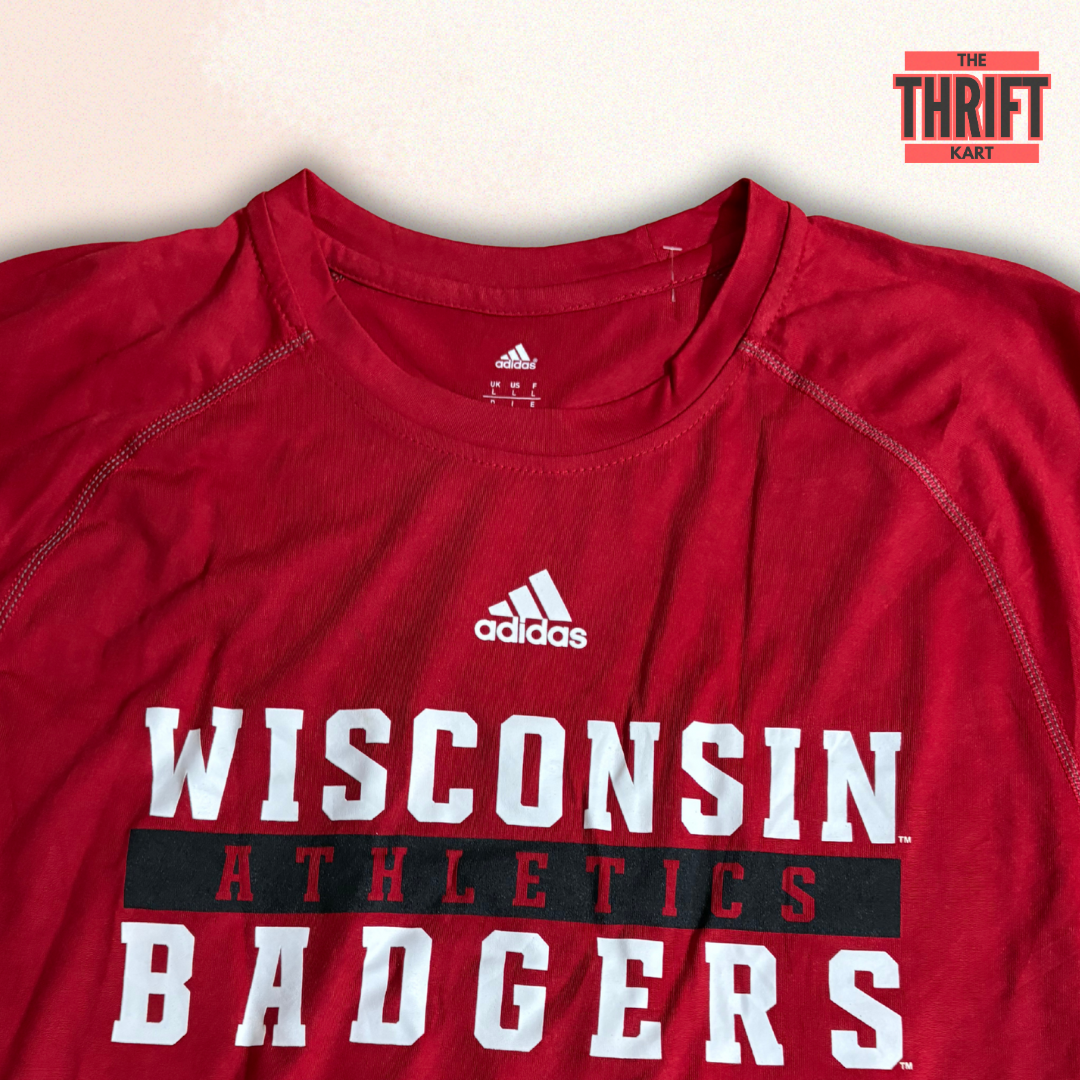 Adidas Red Oversized Tee | Made in Germany