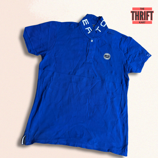 Tomhere Blue Collared Oversized Tee | Made in Malaysia