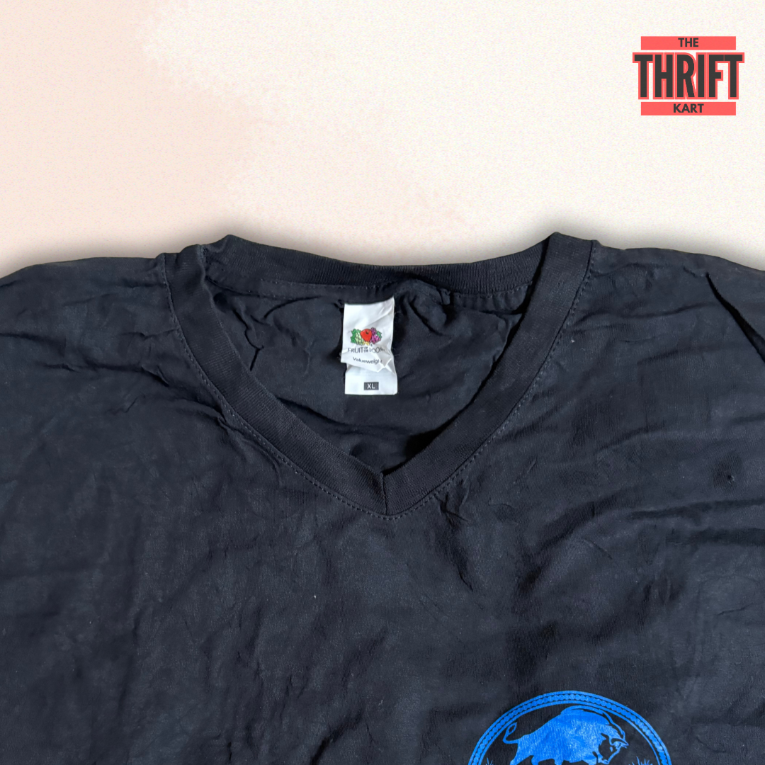 Fruit of The Loom Black Oversized Tee |Made in Morocco