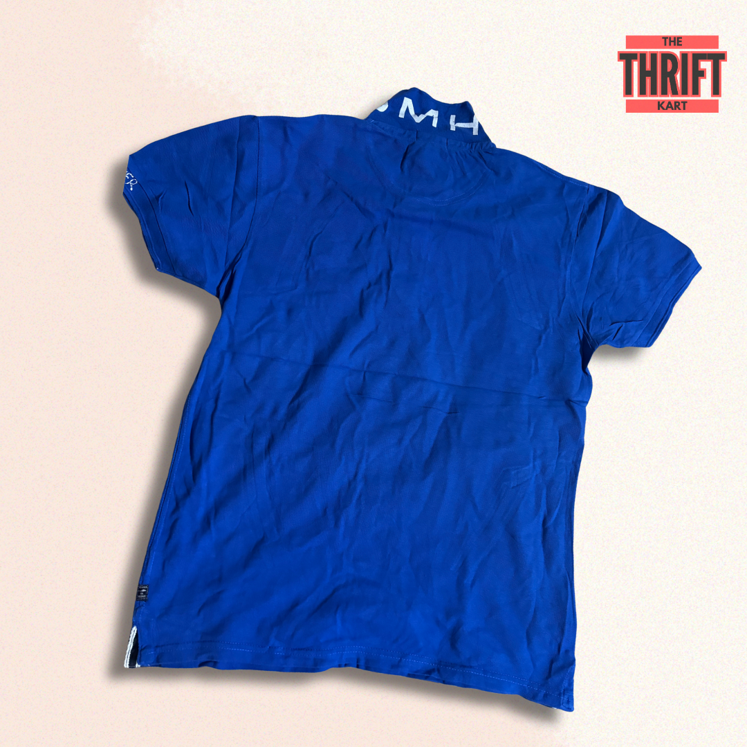Tomhere Blue Collared Oversized Tee | Made in Malaysia