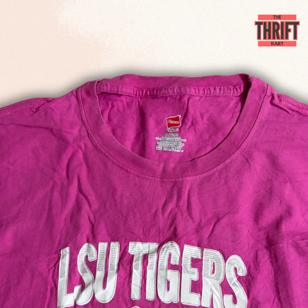 Hanes Pink Oversized Tee | Made in USA