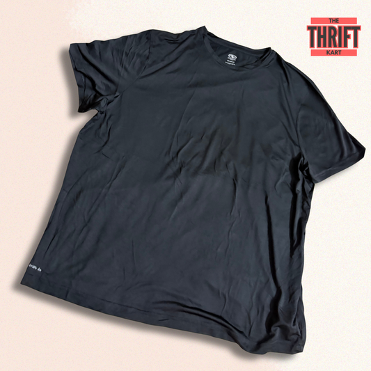 Athletic Black Oversized Gym Fit Tee | Made in USA