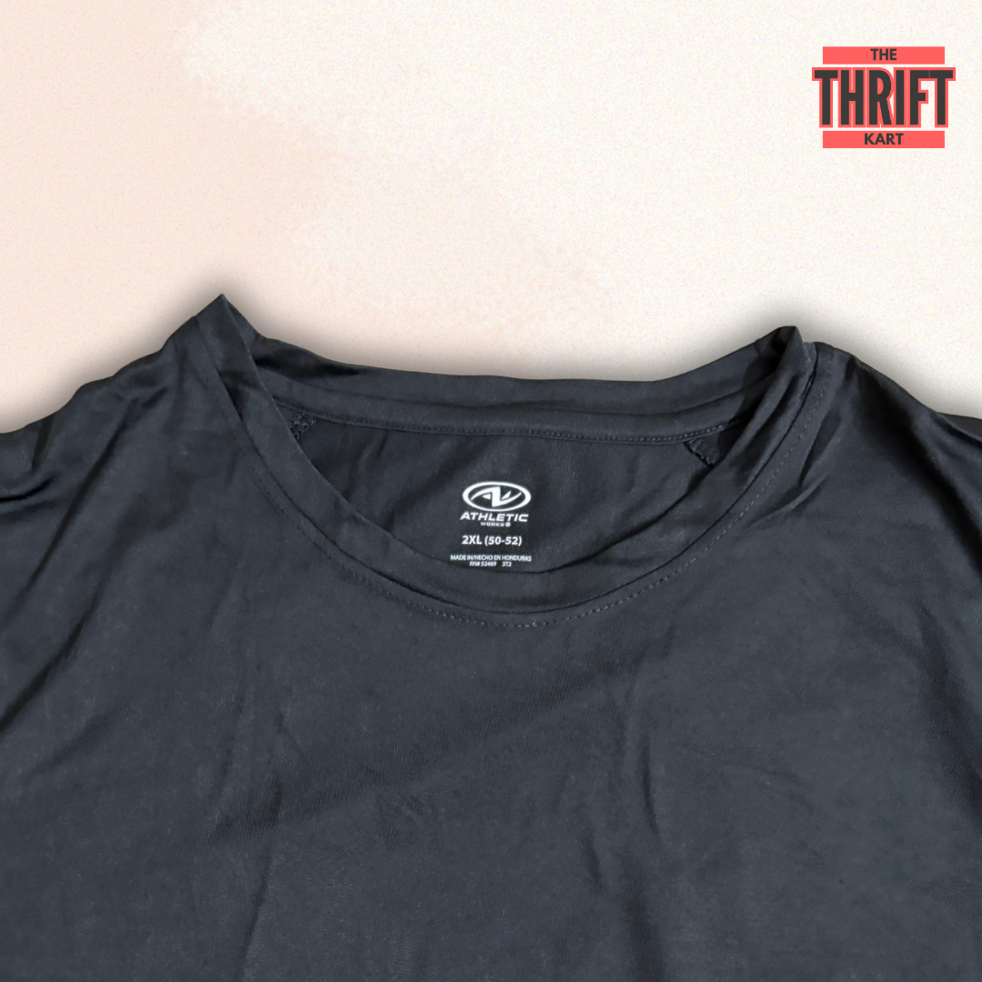 Athletic Black Oversized Gym Fit Tee | Made in USA