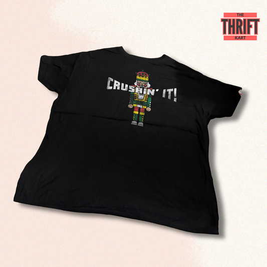 Thrift Kart Black Oversized Tee | Made in China