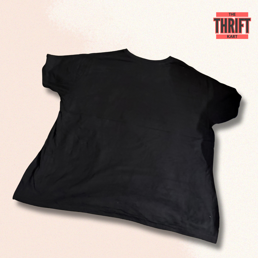 Thrift Kart Black Oversized Tee | Made in China