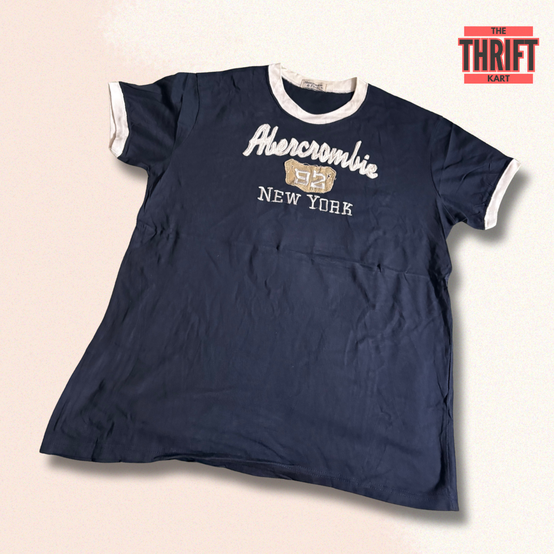 Abercrombie & Fitch New York Black Oversized Tee | Made in USA