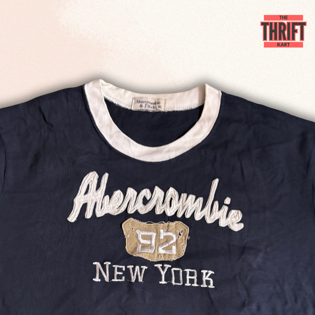 Abercrombie & Fitch New York Black Oversized Tee | Made in USA